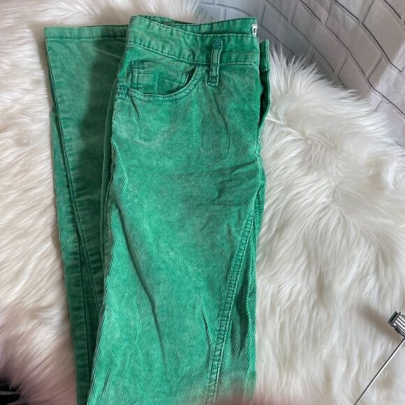 Free People Green 5 Pocket Skinny Cord Sz 26 - Picture 2 of 7
